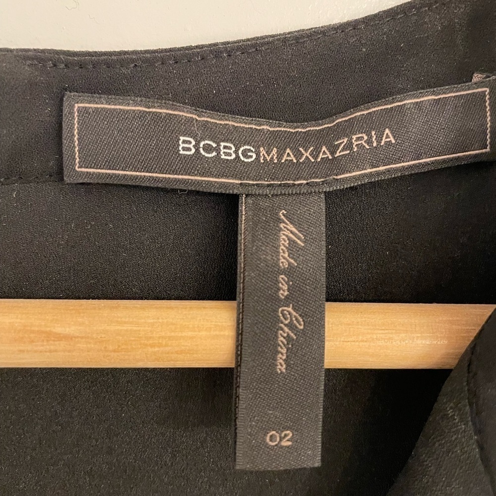 BCBGMaxAzria Suni Jacquard Black Teal Fit & Flare Dress - Picture 8 of 8